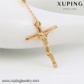 43038 Xuping 18k bijoux nouveau conçu en plaqué or long collier en forme de chapelet